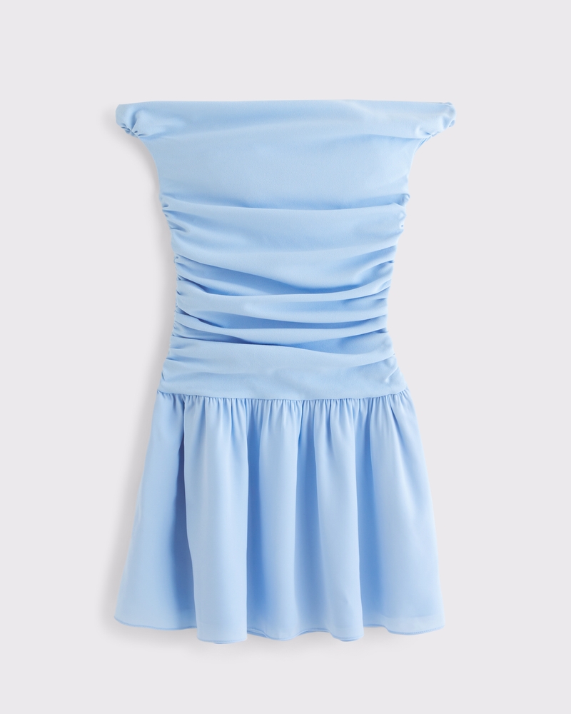 Off-The-Shoulder Ruched Mini Dress