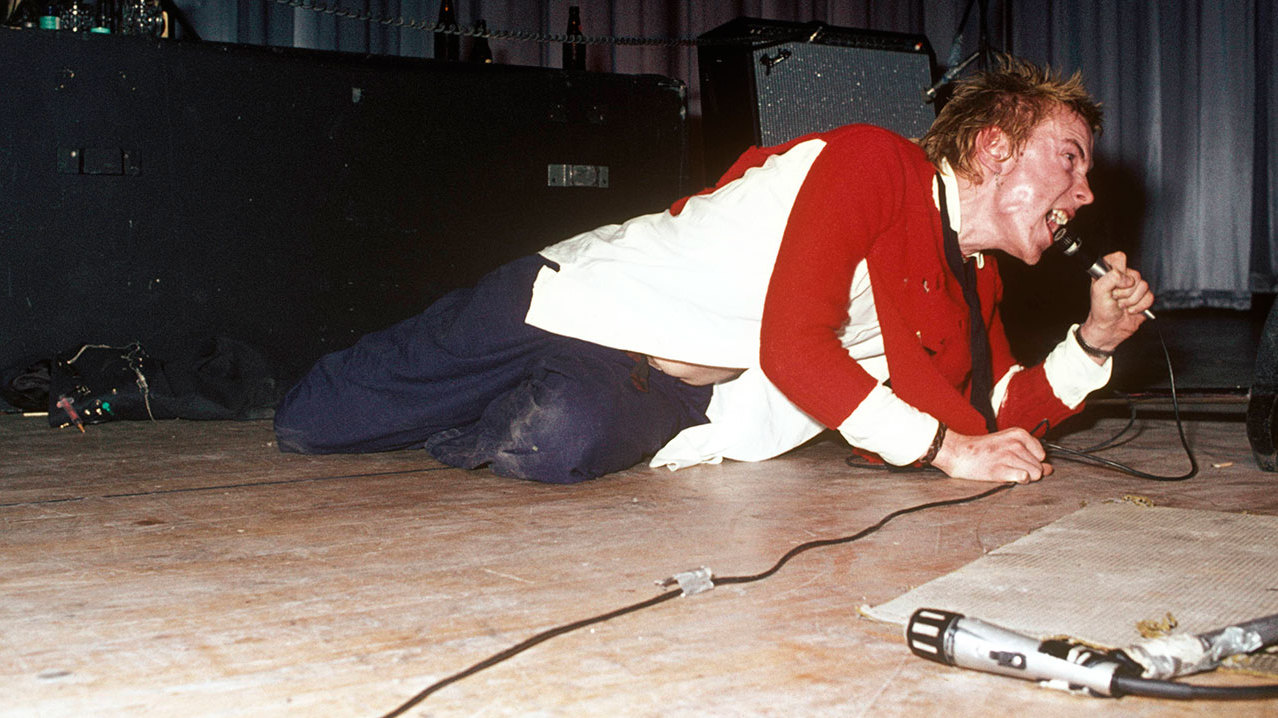 John Lydon onstage in 1976