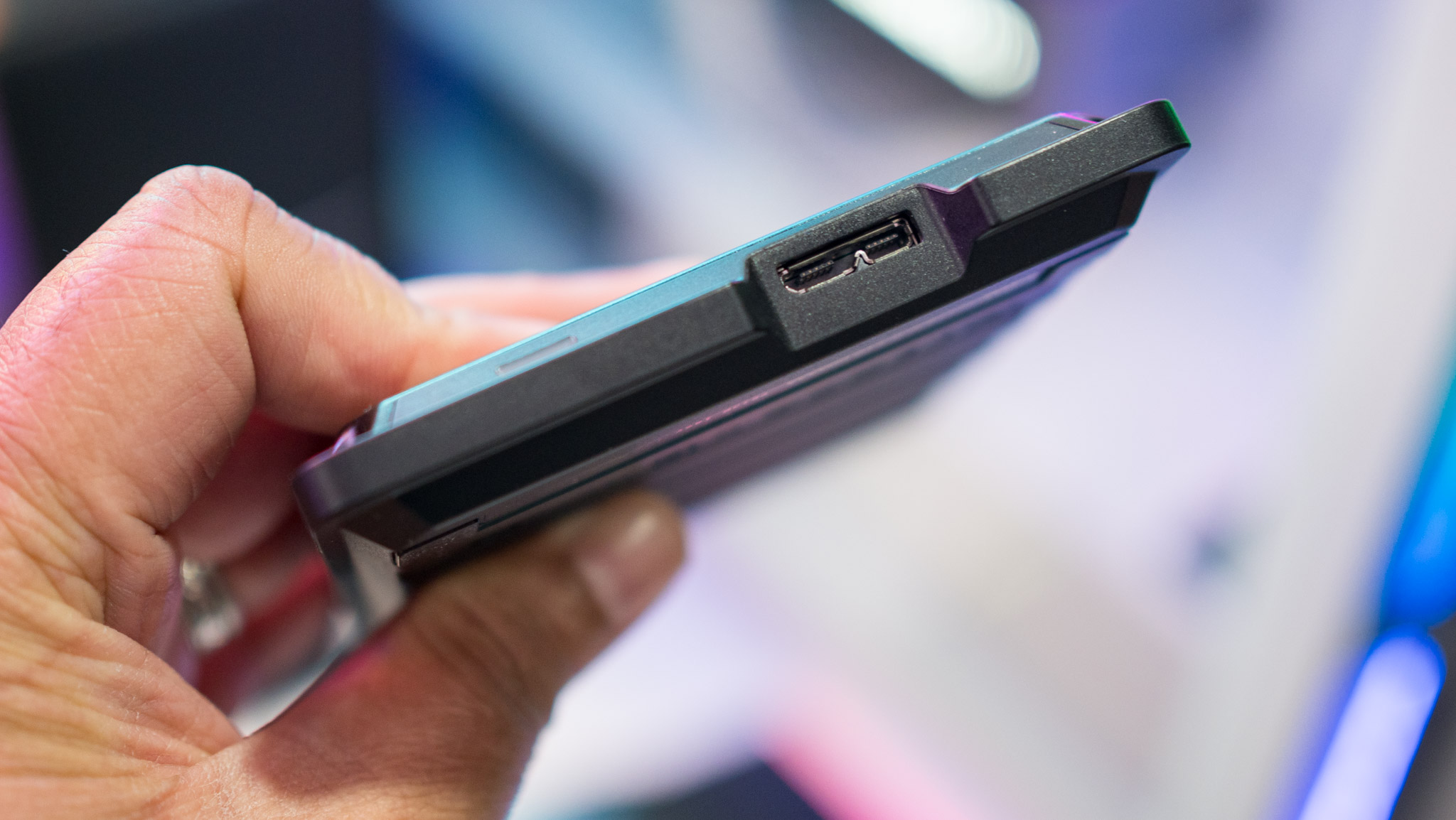 Micro B port on the WD P10 Game Drive