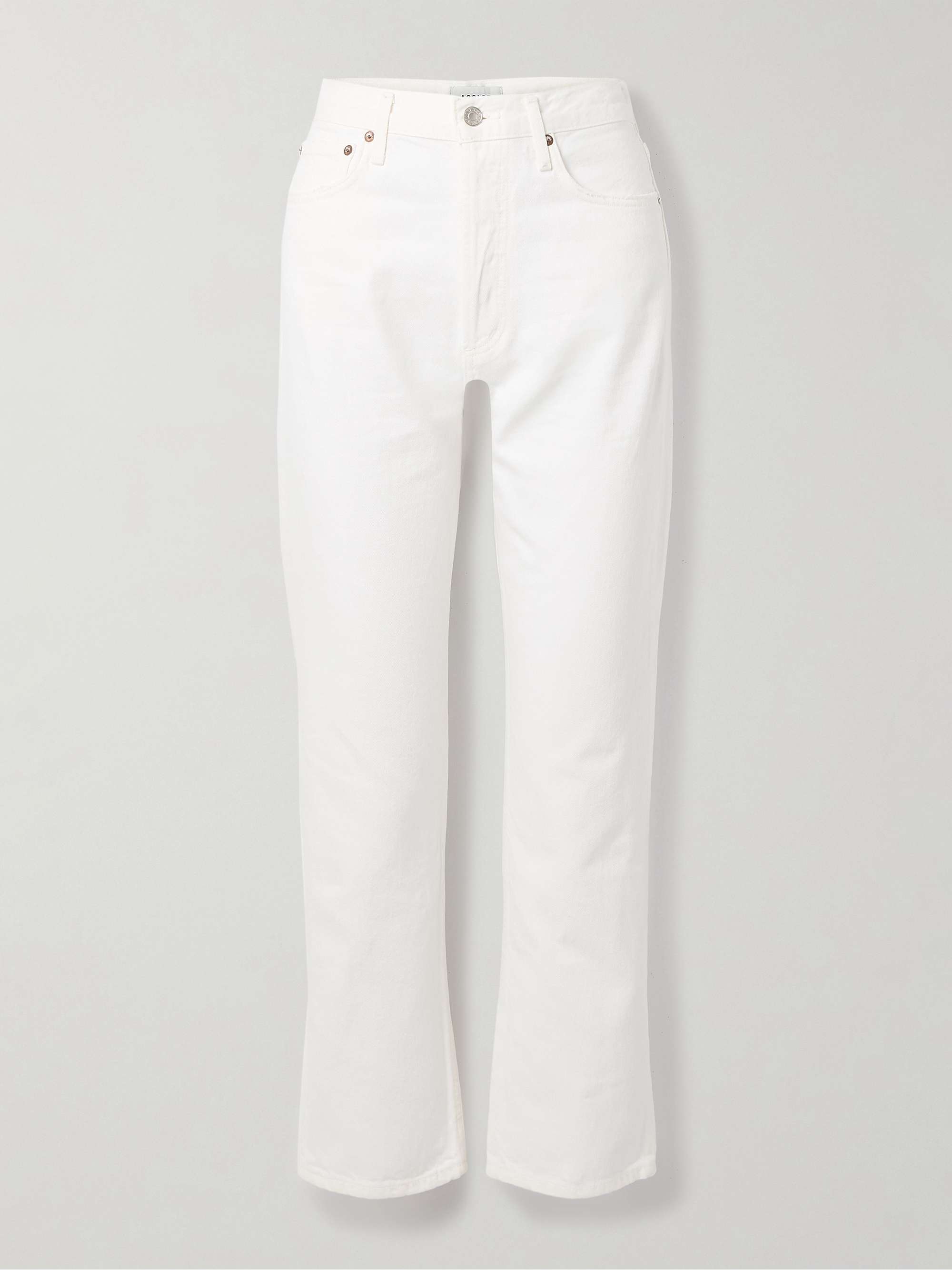 '90s Pinch Waist Cropped High-Rise Straight-Leg Jeans