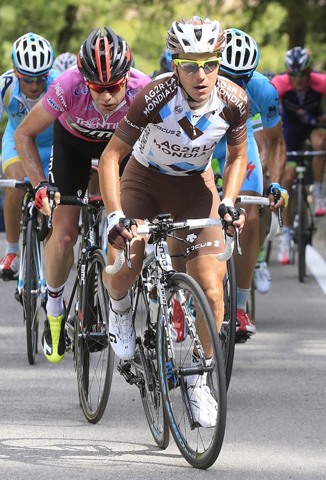 Domenico Pozzovivo leads the group up the climb