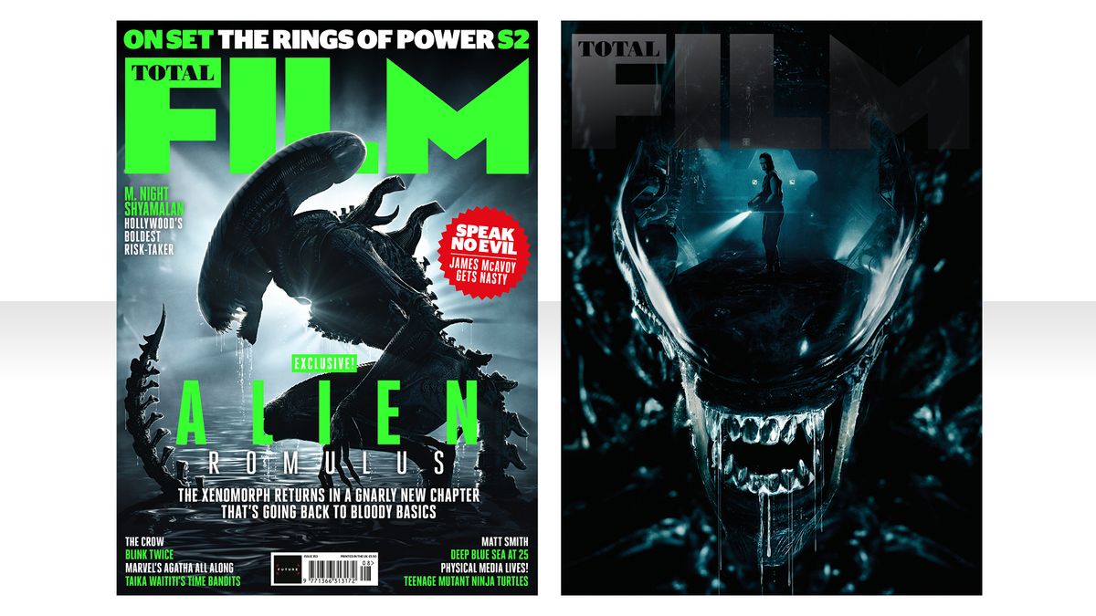 The xenomorph on the cover of Total Film&#039;s Alien: Romulus issue