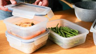 picture of leftovers in plastic tupperware