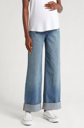 Over the Bump Wide Leg Maternity Jeans