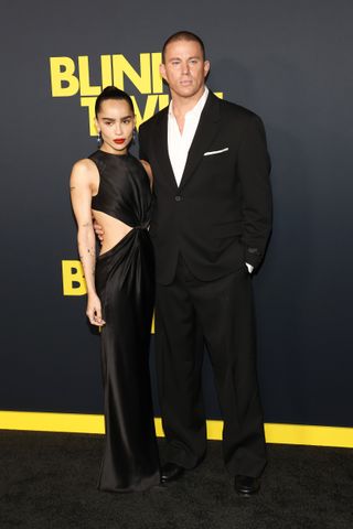 Zoë Kravitz Channing Tatum red carpet at the premiere of their movie 'Blink Twice.'