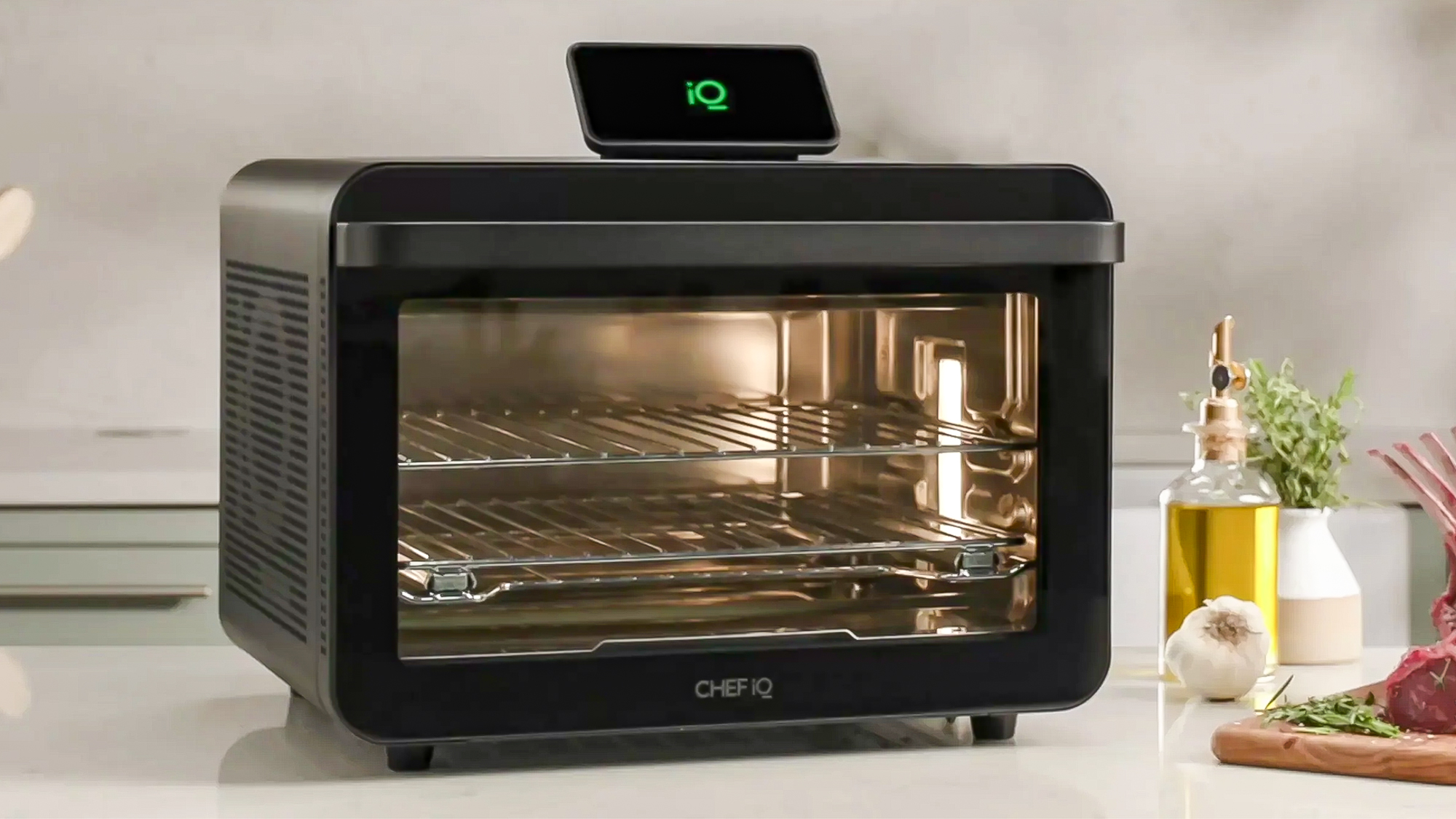 CHEF iQ MiniOven on a kitchen counter