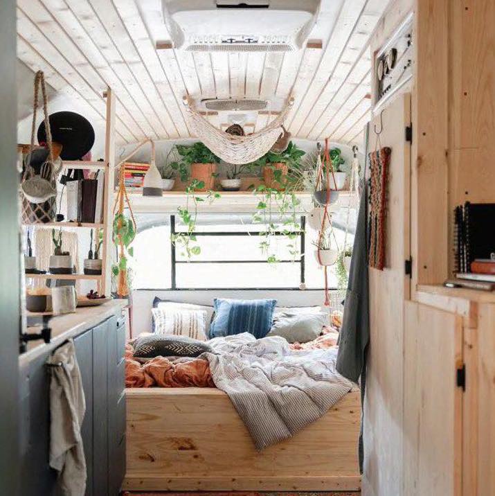 Bedroom of a tiny home