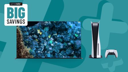 PS5 and Sony Bravia A80L OLED TV with 'big savings' badge