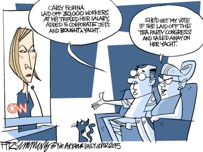 Political cartoon Carly Fiorina Layoffs