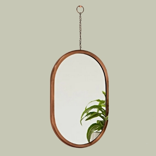 Wayfair, Arasa Antique Copper Hanging Chain Wall Mirror