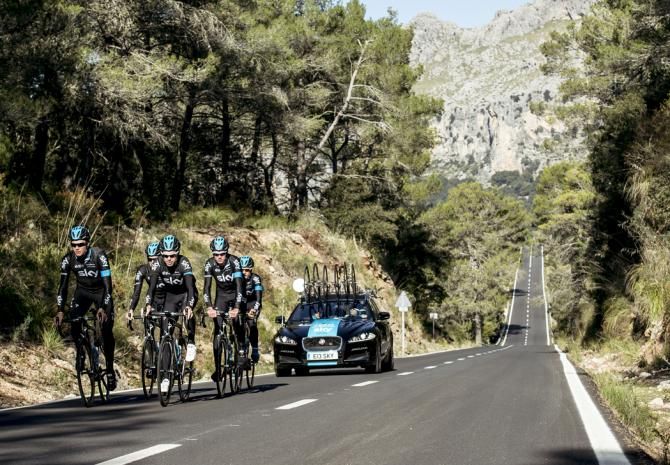 Team Sky out training in Mallorca