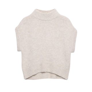 flat lay image of white wool top