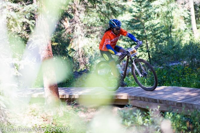 Solo men's 30 leader Ciro Zarte on the Colorado trail