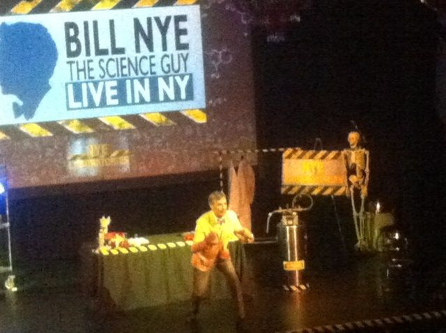 Bill Nye gave a lecture this weekend in New York City about the beginnings of his well-known TV show, evolution and the future of space exploration.