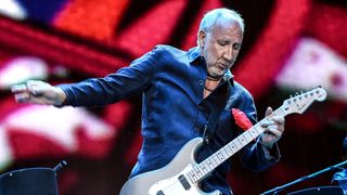 Pete Townshend of The Who performs during Desert Trip at the Empire Polo Field on October 16, 2016 in Indio, California.