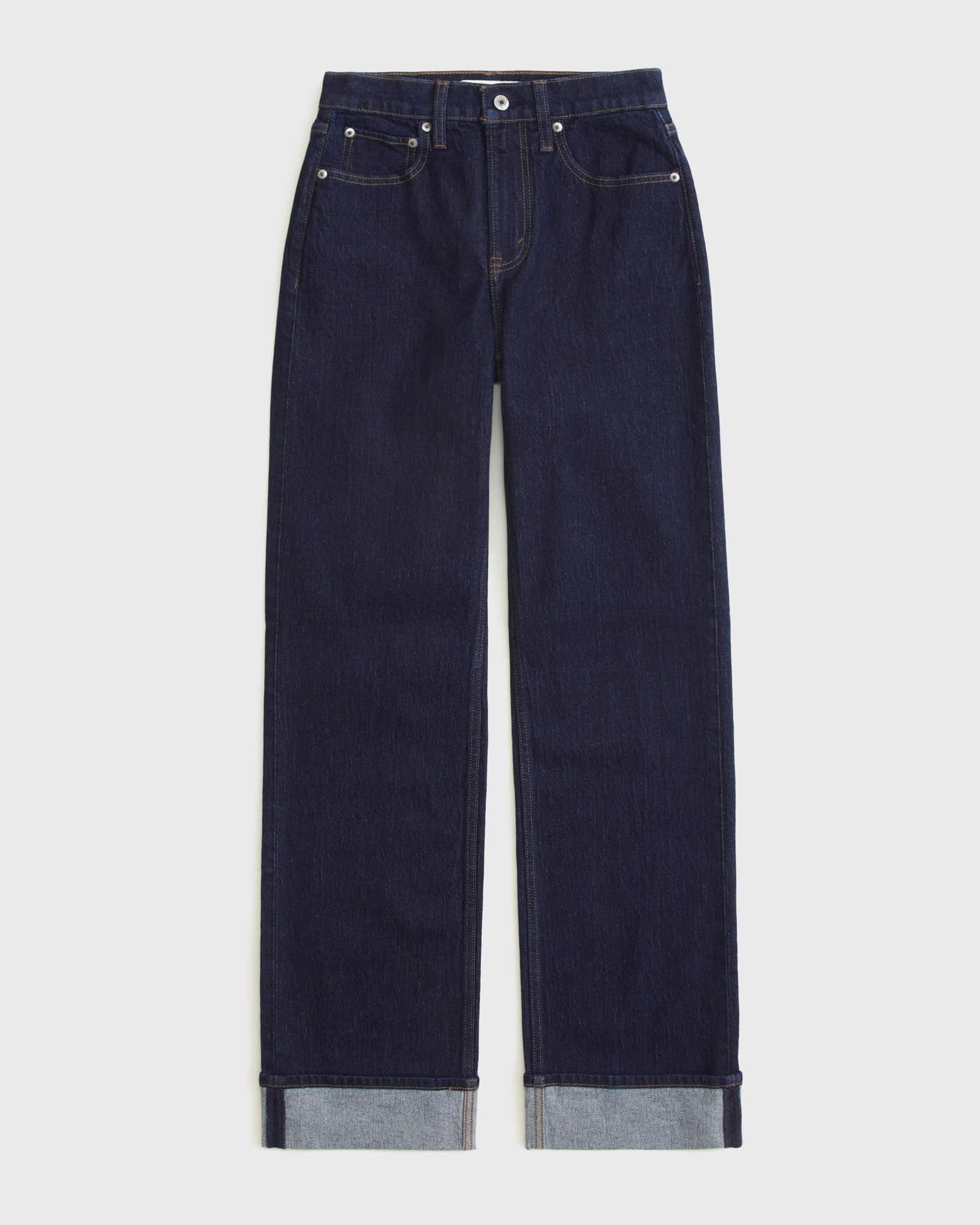 Abercrombie, Curve Love High Rise 90s Relaxed Cuffed Hem Jean