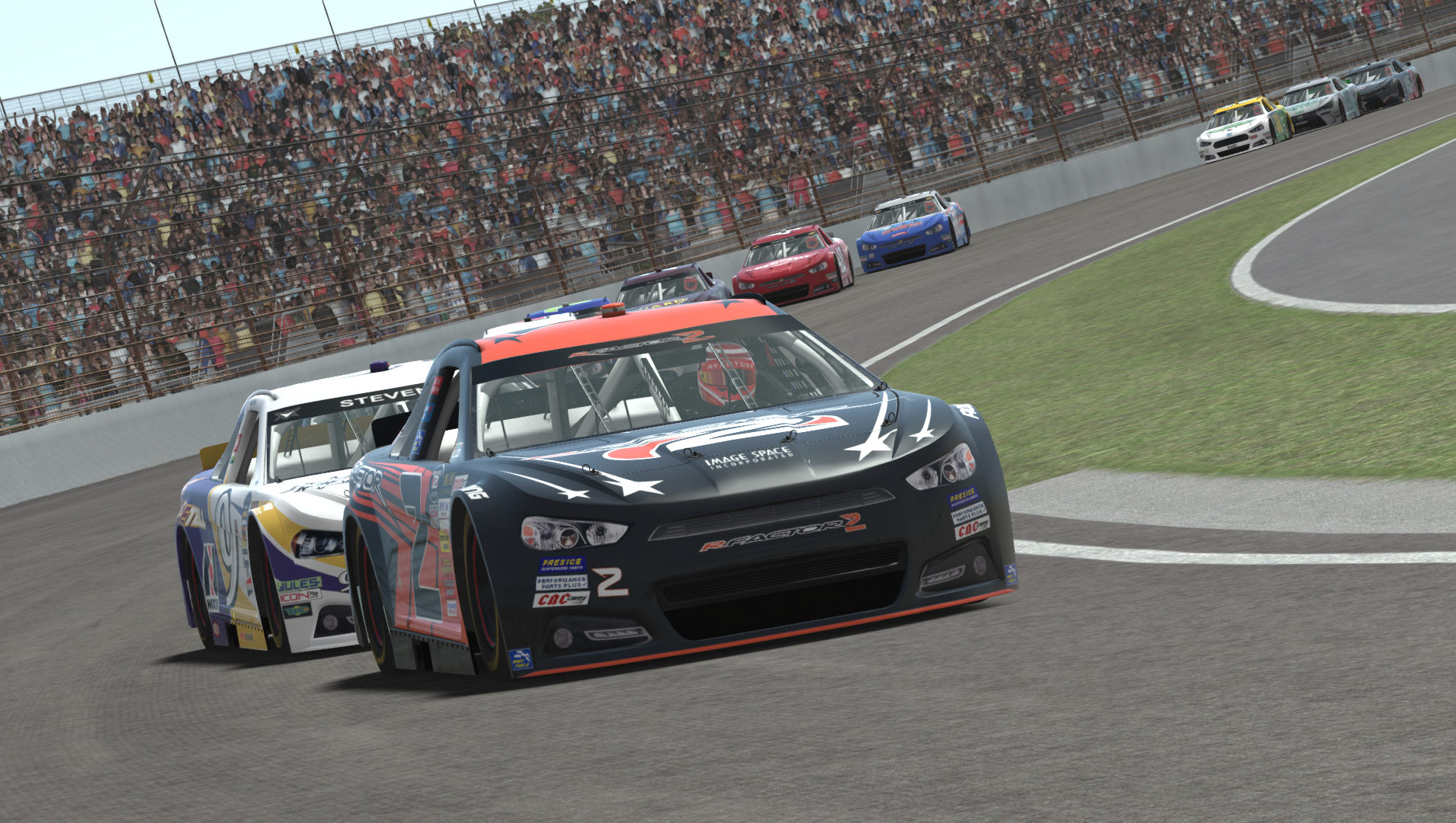 Best racing games - stock cars racing around a track