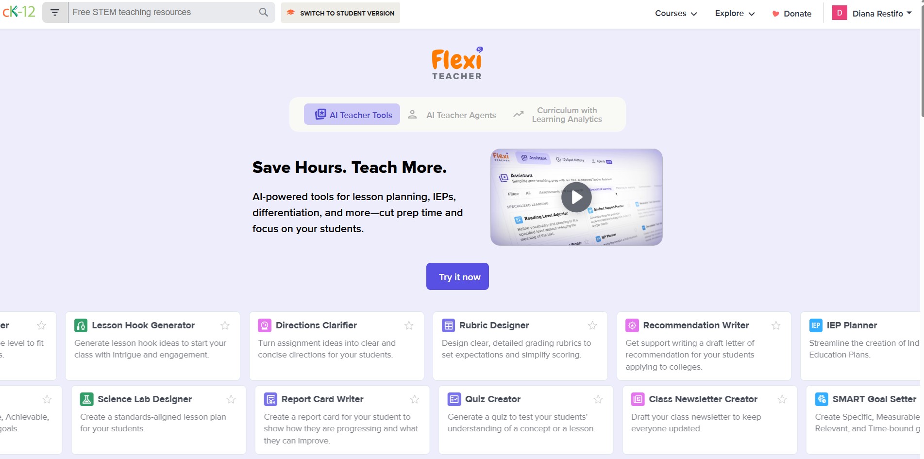 CK-12 homepage