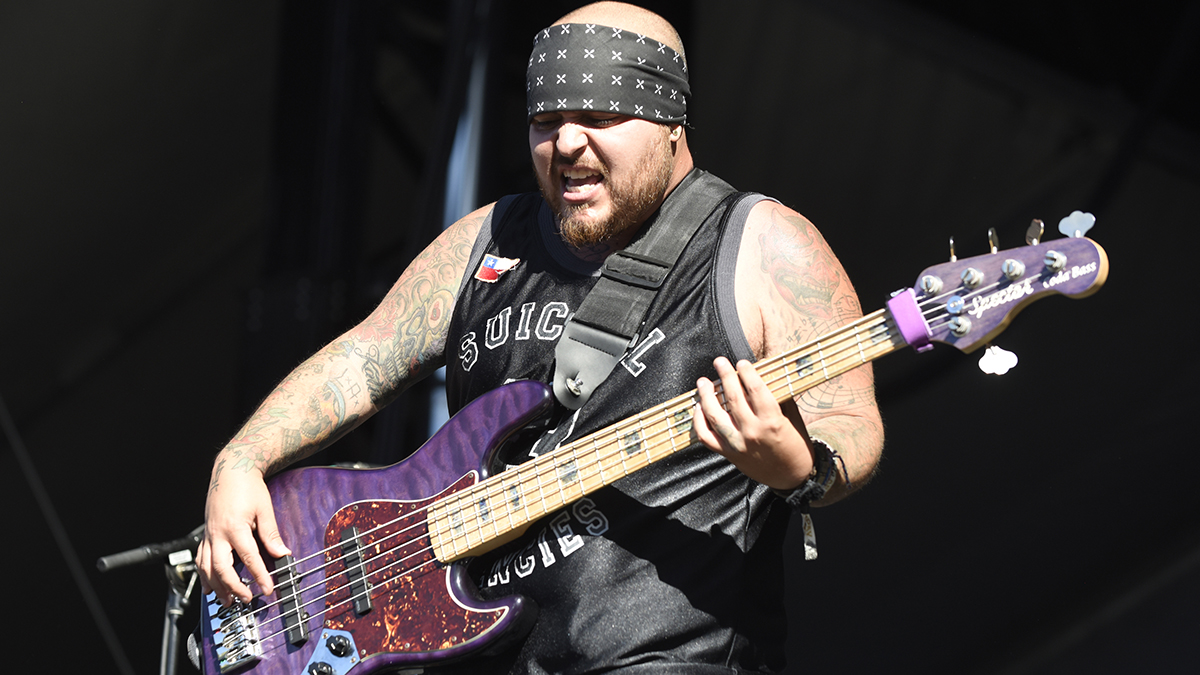 Ra Diaz of Suicidal Tendencies performs during the Monster Energy Aftershock Festival at Discovery Park on October 22, 2017 in Sacramento, California