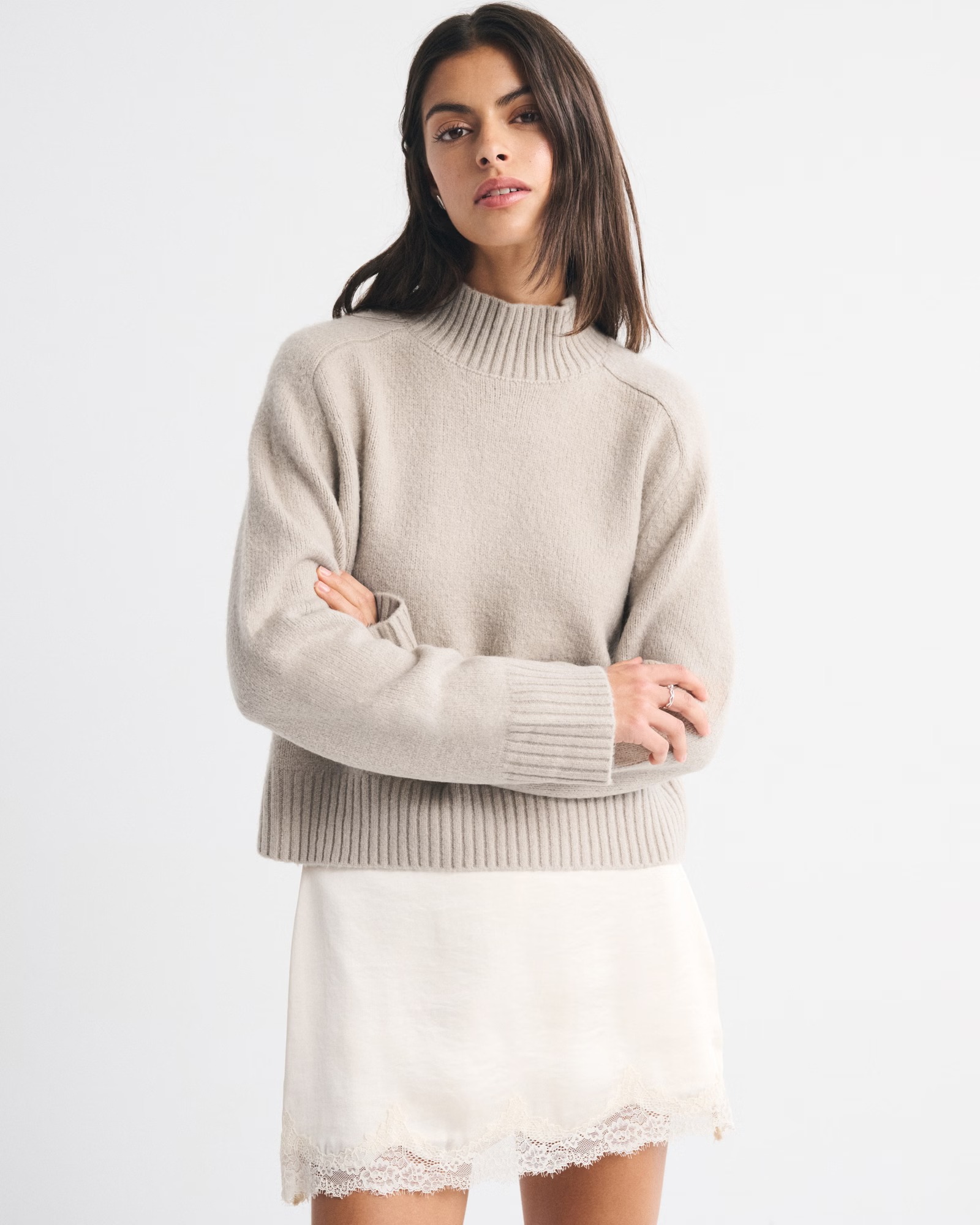 Abercrombie &amp;amp; Fitch, Easy Mockneck Sweater