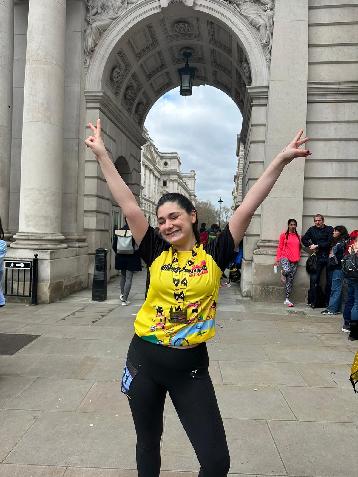 Sofia after running her first half marathon