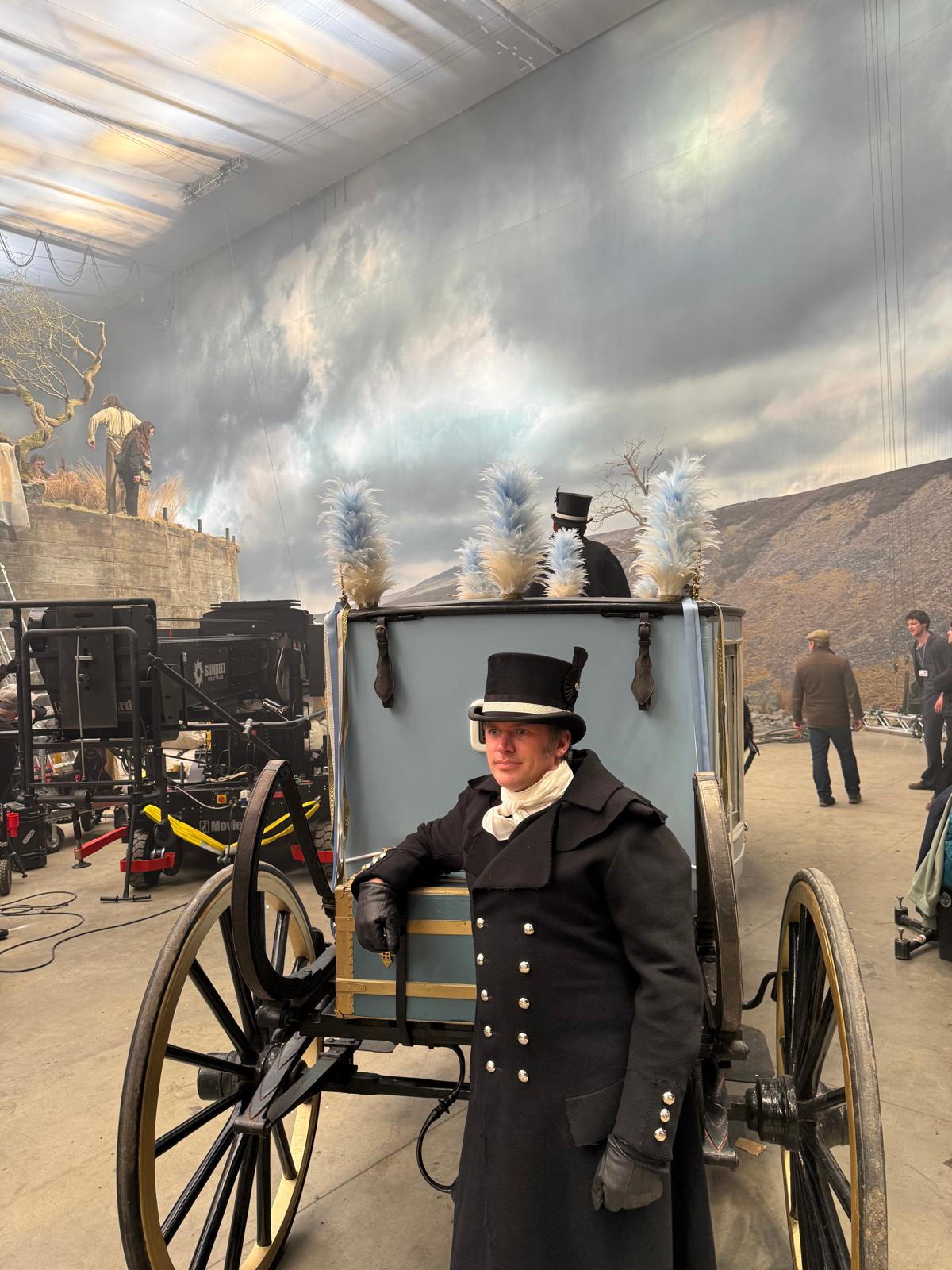 The carriage from Wuthering Heights, on set.