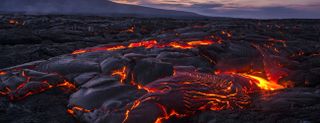 lava flowing