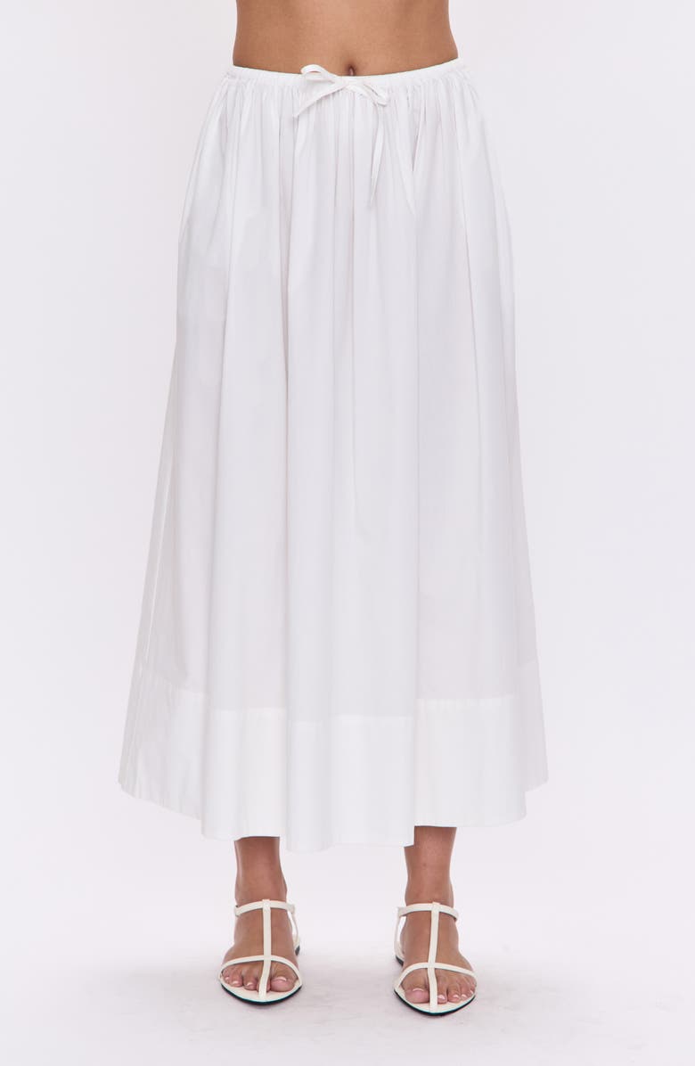 Noelle Stretch Cotton A-Line Midi Skit