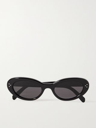 Oval-Frame Acetate Sunglasses