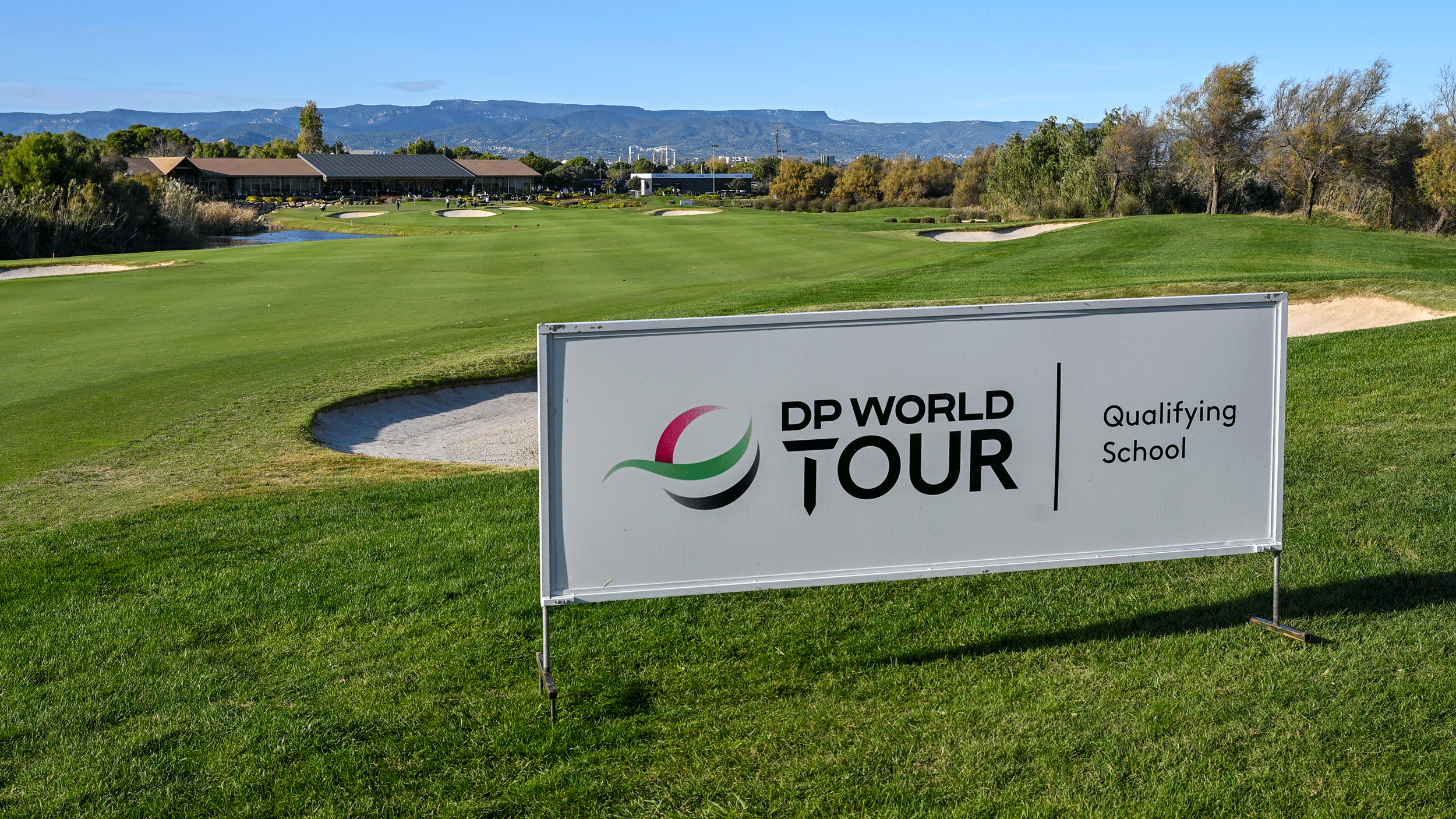 General view of the 18th hole at the Lakes Course, Infinitum on day one of the DP World Tour Qualifying School Final Stage