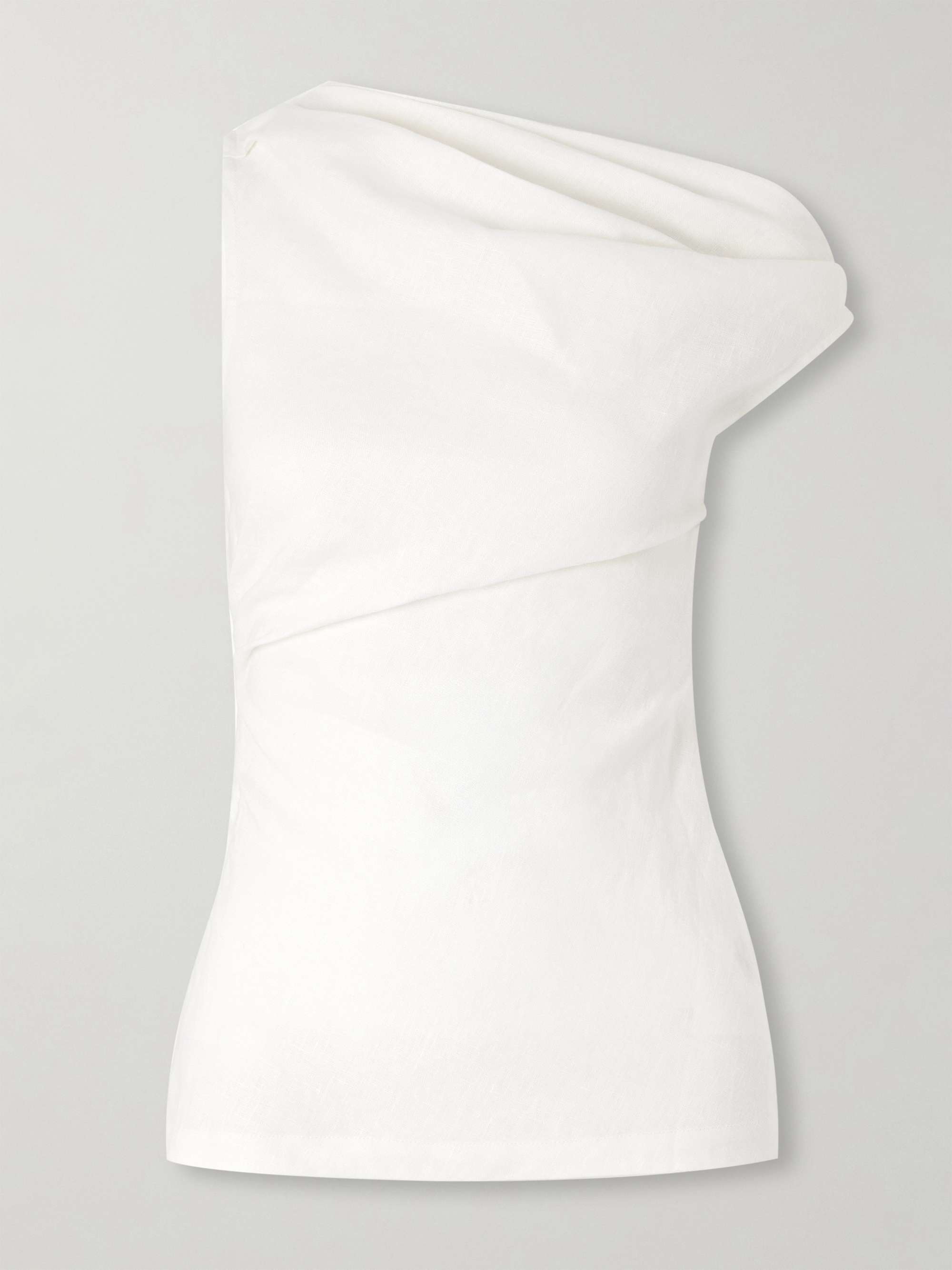 Suis Off-The-Shoulder Draped Linen Top