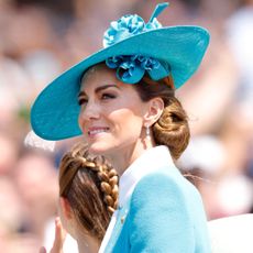 kate middleton wearing aquamarine at trooping the colour 2025