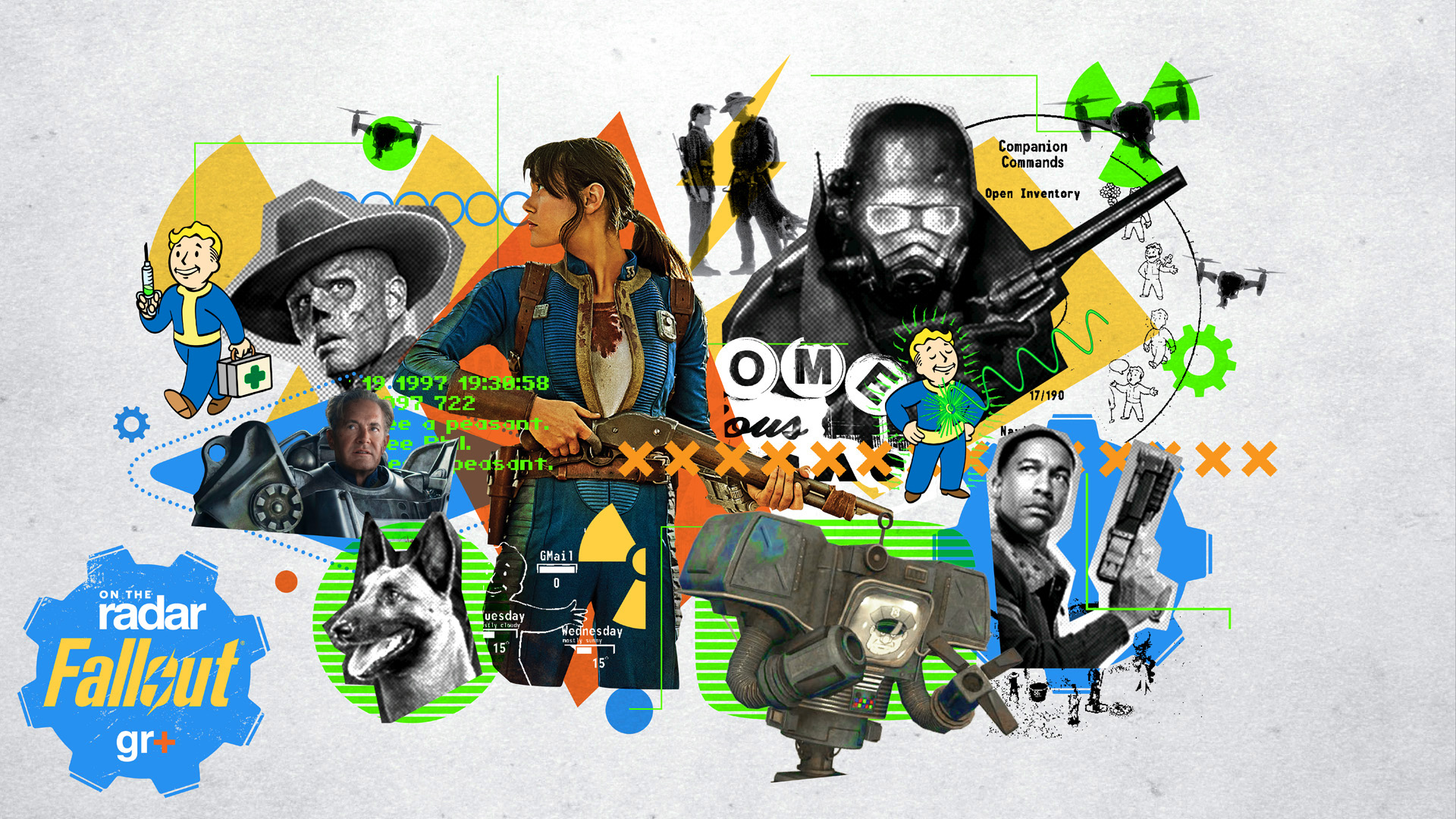 Fallout On the Radar hero image showing different Fallout characters in a collage