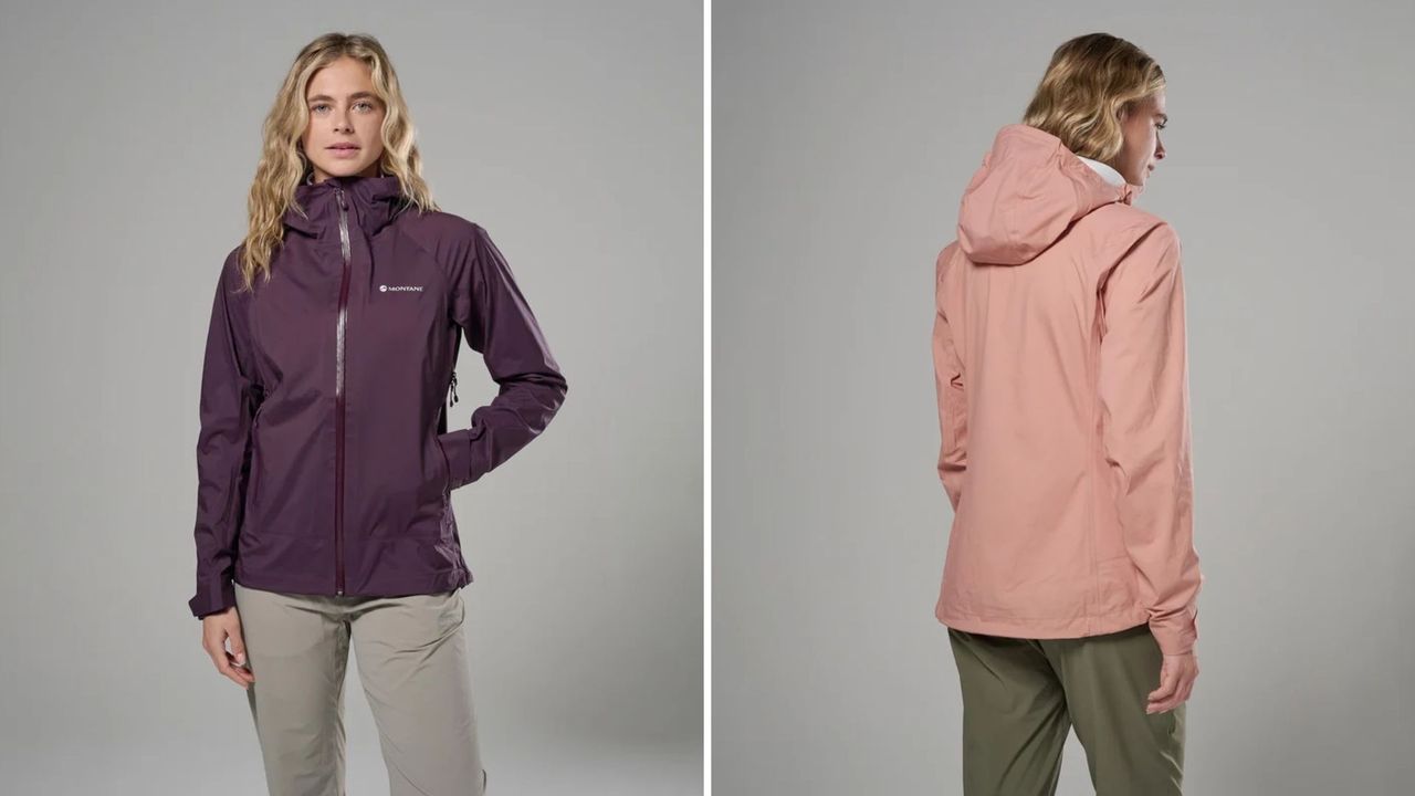 two images of the Montane Vortic Waterproof Jacket