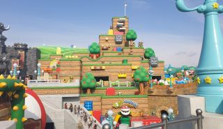 The Super Nintendo World attraction.