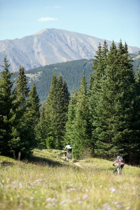 Racers descend the Gold Dust trail, a local favorite