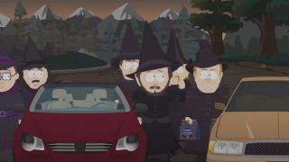 All the husbands dressed up as witches in South Park.