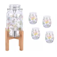 Temp-tations  Special Edition Drink Dispenser and 4-pc Glass Set