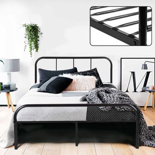 Amazon black double bed frame