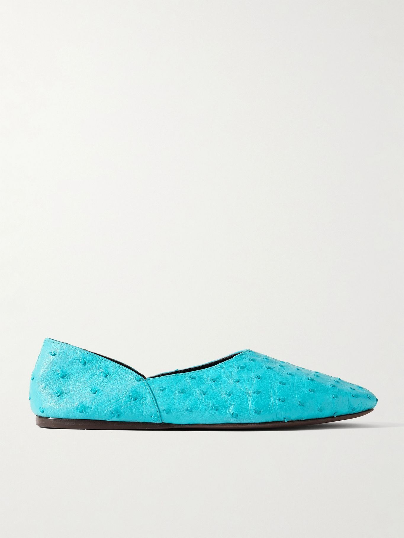 Khaite, Jane Ostrich Leather Flats