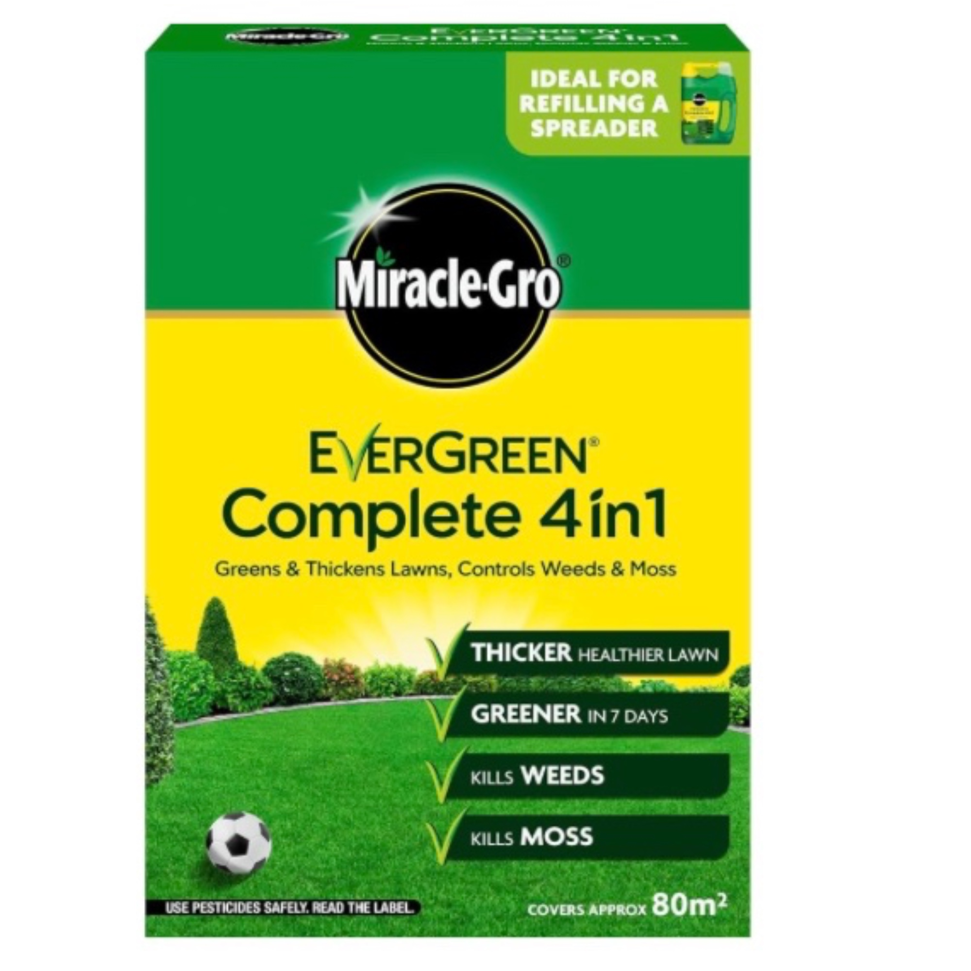 Miracle Gro Evergreen Complete 4 in 1 Lawn Care Feed, 80m2