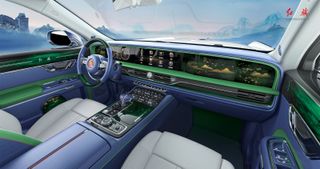 Dashboard of the Hongqi GuoLi limousine