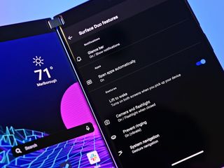 Surface Duo 2 Lift To Wake Settings