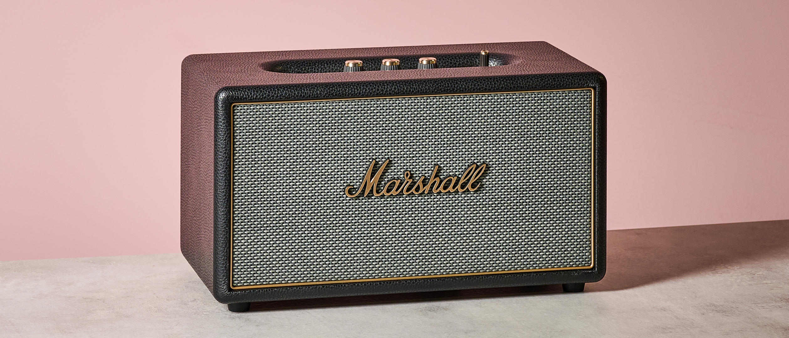 Marshall Stanmore IV against pink background