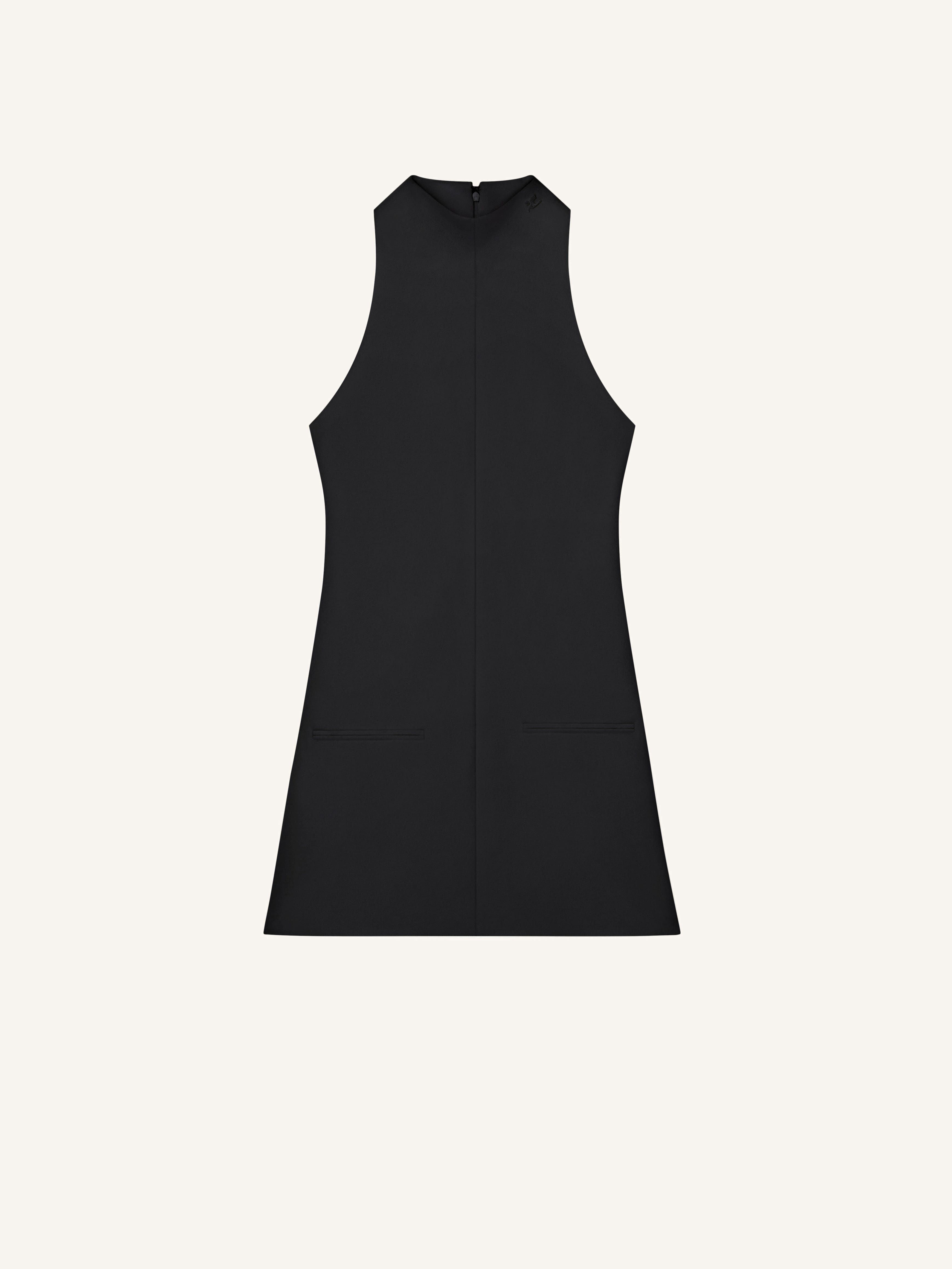 Sleeveless Twill A-Line Dress
