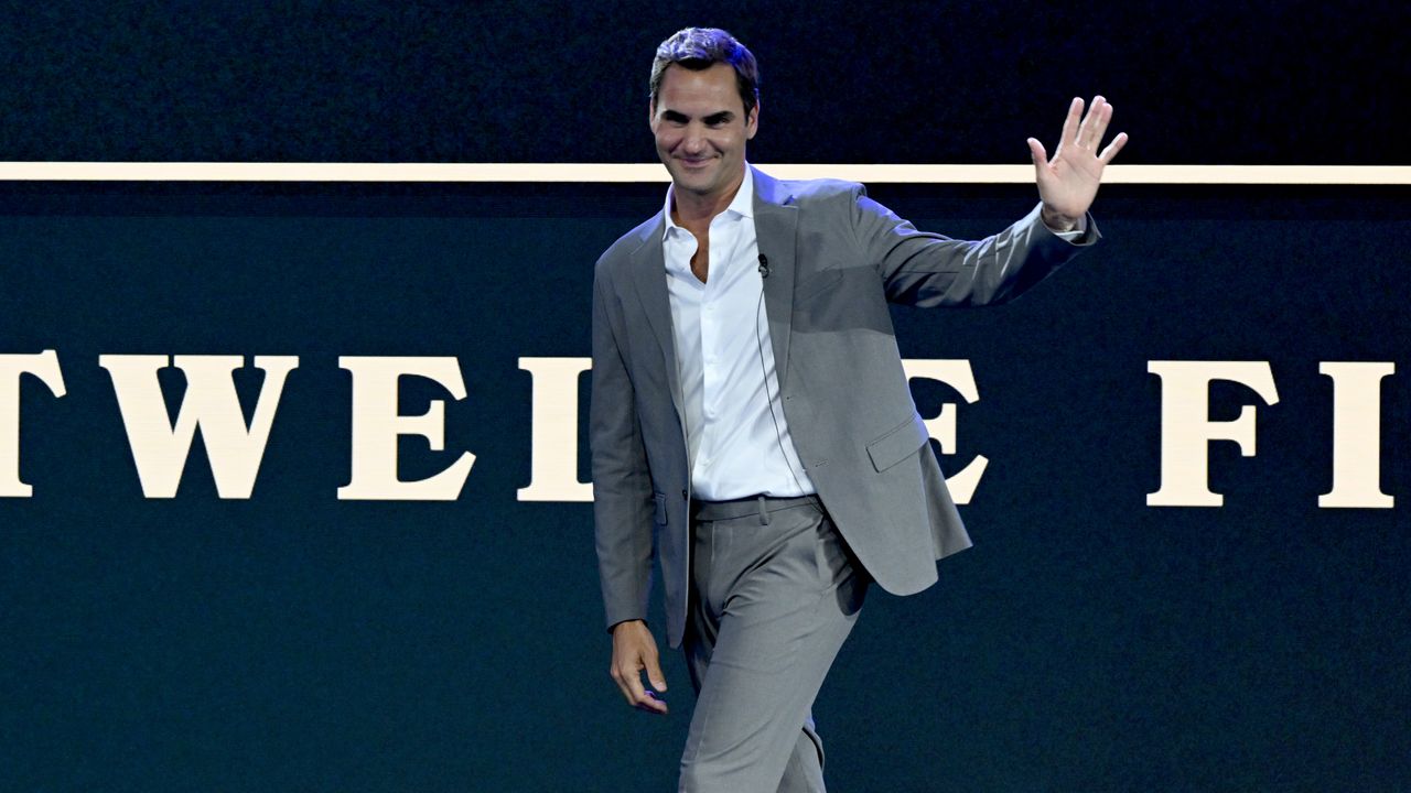 Roger Federer at a screening of Twelve Final Days