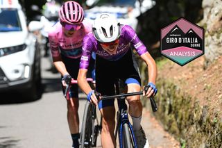 Marta Cavalli (FDJ Nouvelle-Aquitaine Futuroscope) and Annemiek van Vleuten (Movistar) on stage 9 of the Giro d'Italia Donne 2022