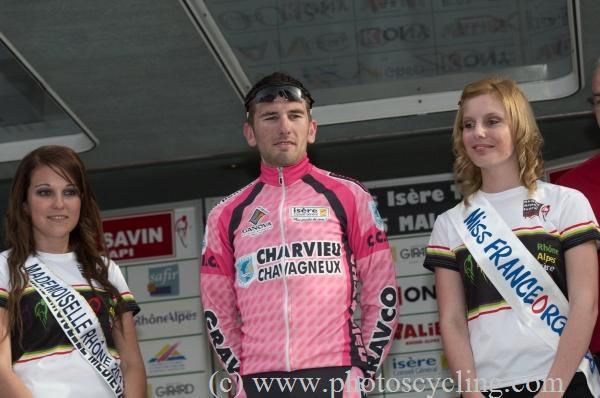 The best local rider on the podium.