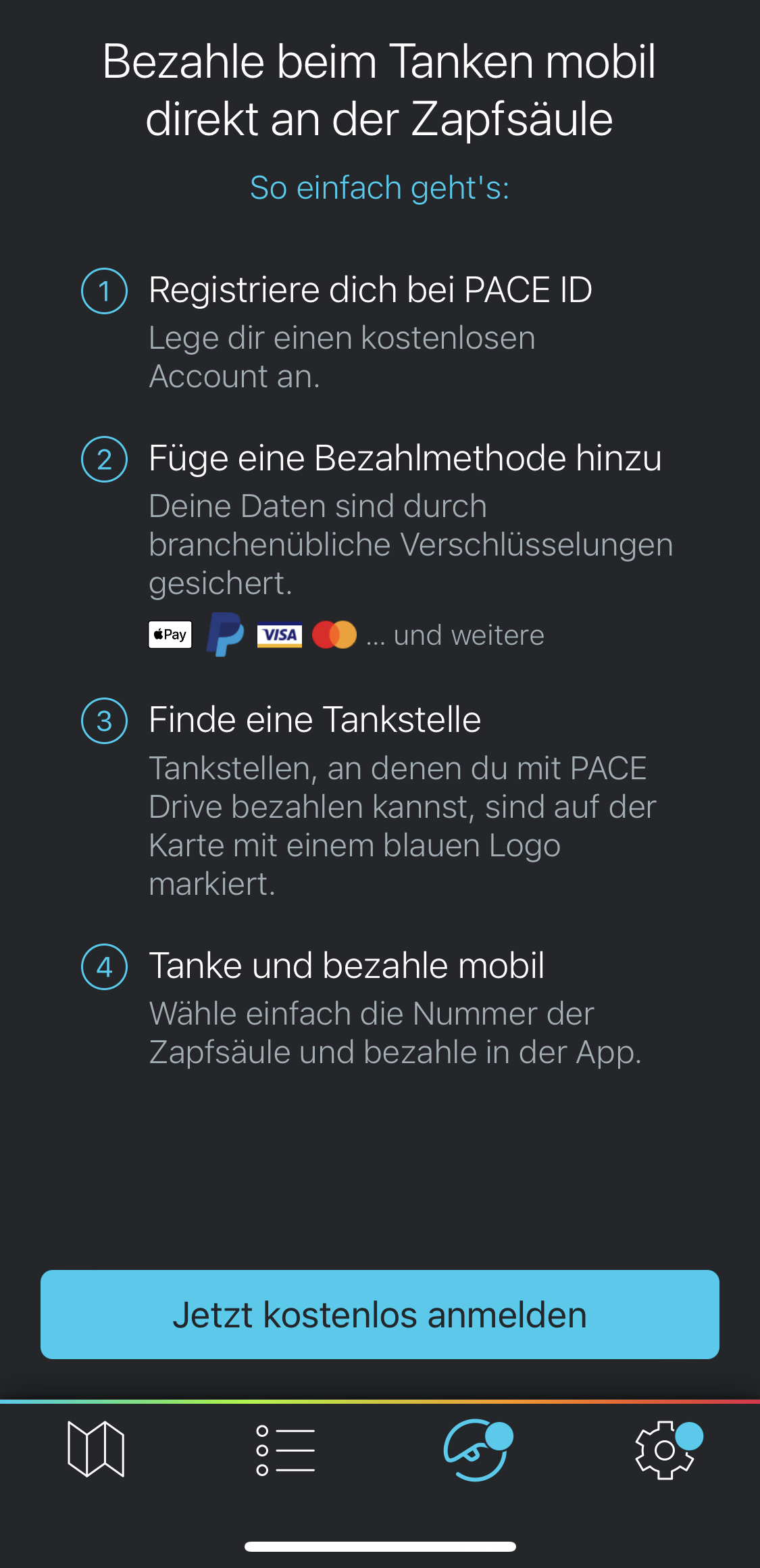 Ein Screenshot der App: Die Vorgehensweise erklärt