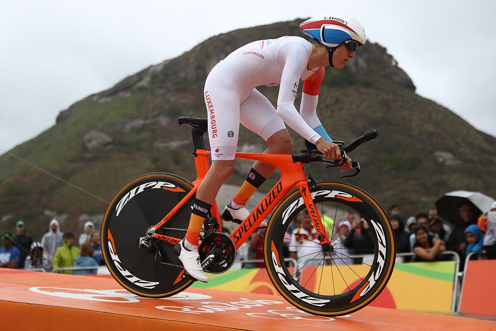 Christine Majerus (Luxembourg) starts her Olympic time trial
